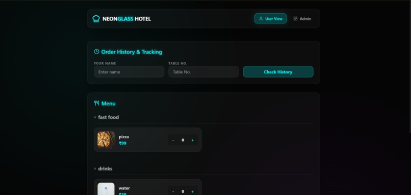 hotel-order-management – screenshot 2