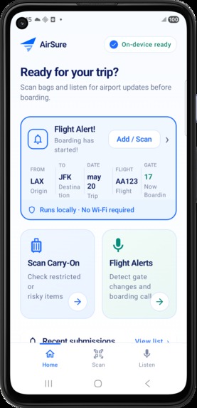 Airsure – screenshot 2
