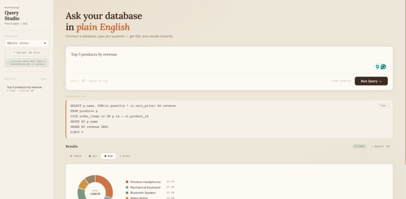 NaturalQL – screenshot 2