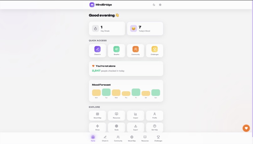 MindBridge – screenshot 1