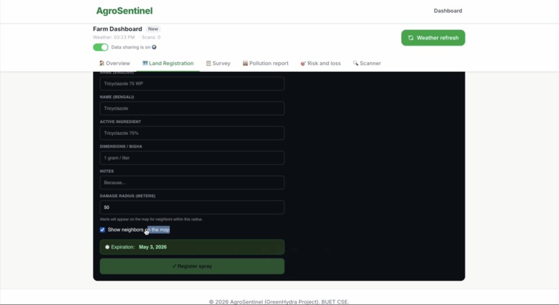 AgroSentinel: An agent-frist Bio-Sensor Defense Network. – screenshot 1