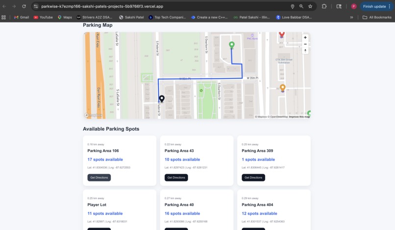 Smart Parking Finder with Prediction - ParkWise – screenshot 2