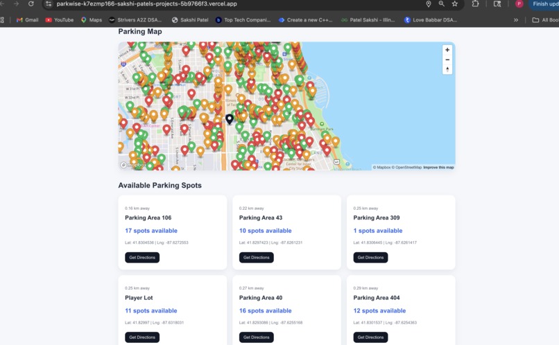 Smart Parking Finder with Prediction - ParkWise – screenshot 3