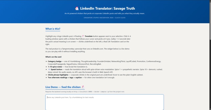 LinkedIn Translator: Savage Truth – screenshot 1