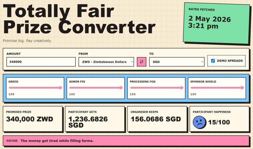 Totally Fair Prize Converter – screenshot 1