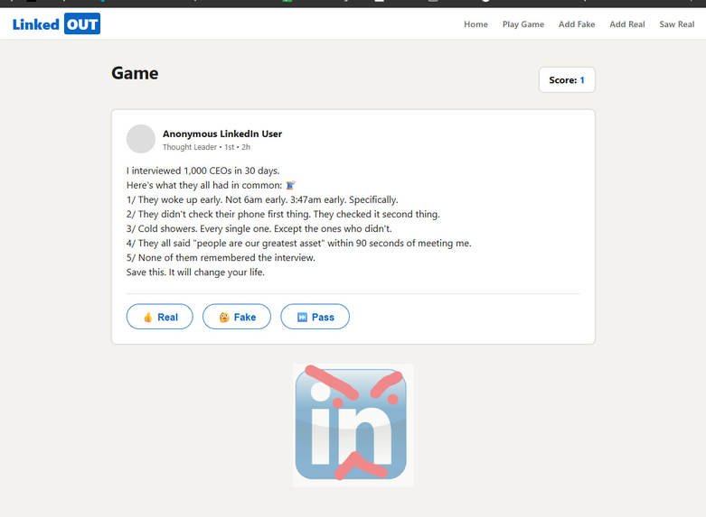 LinkedOUT : Are U Fr??? – screenshot 2