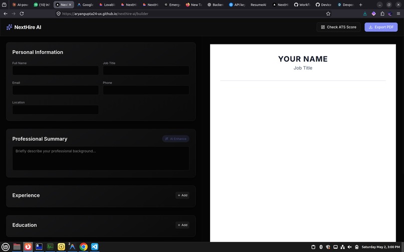 NextHire AI – screenshot 1