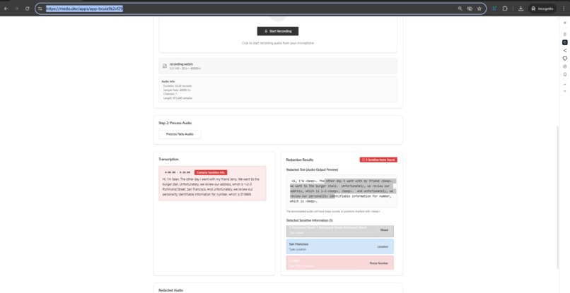 隐声 InSound AI: Real-Time Audio PII Redaction – screenshot 4