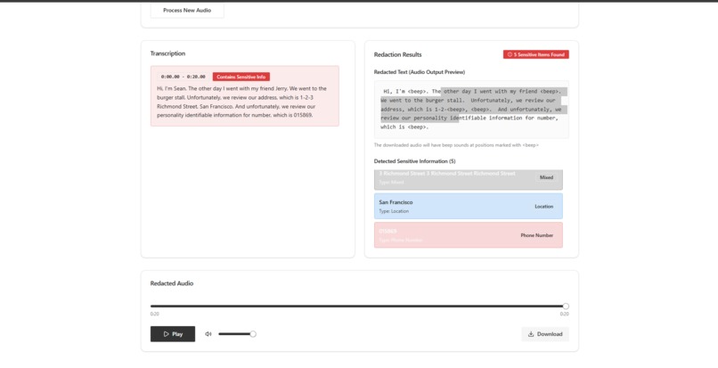 隐声 InSound AI: Real-Time Audio PII Redaction – screenshot 5