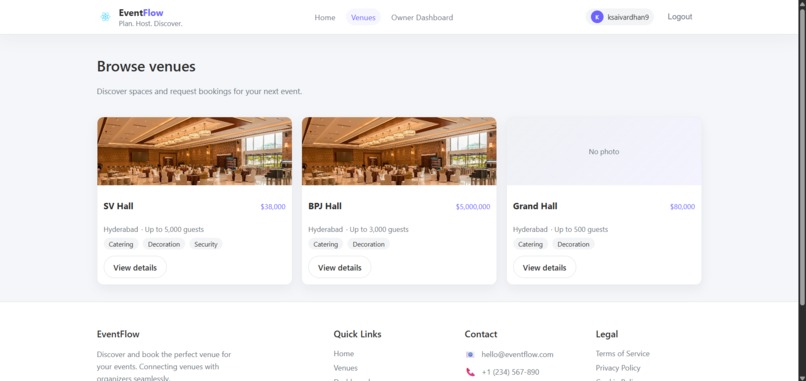 Planix– Venue Discovery & Booking Platform – screenshot 2