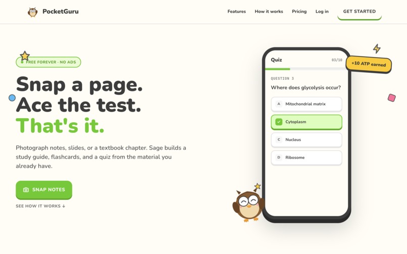 PocketGuru – screenshot 1