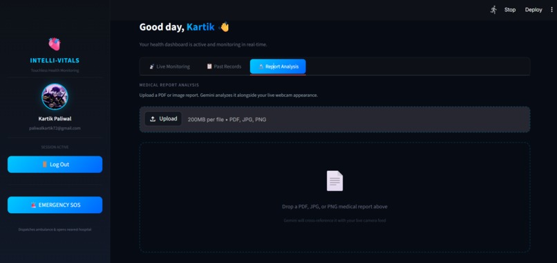  Intelli-Vitals: AI-Powered Touchless Health Monitoring – screenshot 4