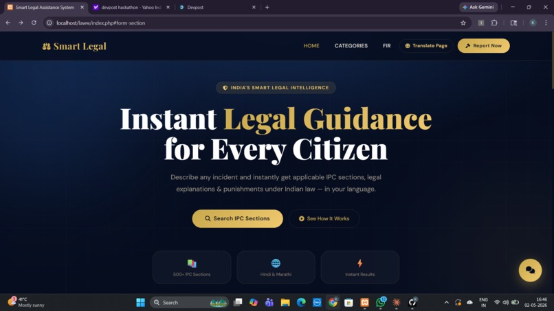 legal law mapping system – screenshot 1