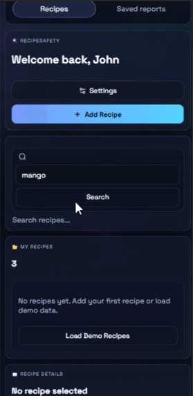 RecipeSafety – screenshot 3