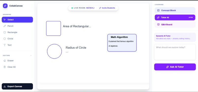 CollabCanvas: Real Time Learning Workspace – screenshot 2