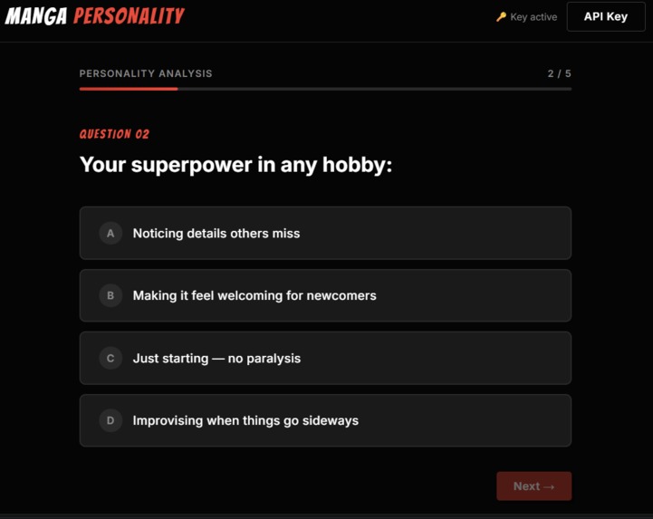 Manga Personality – screenshot 1