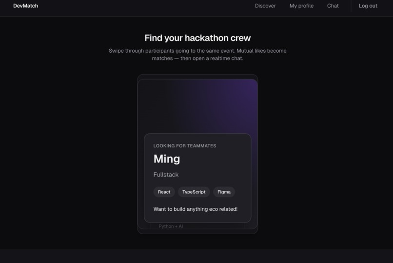 DevMatch – screenshot 2