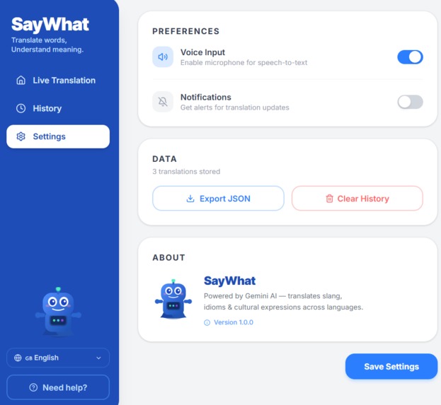 SayWhat – screenshot 5