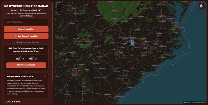 NC Hydrogen Sulfide Radar – screenshot 3