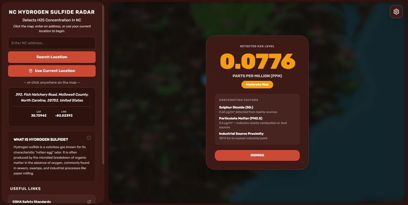 NC Hydrogen Sulfide Radar – screenshot 4