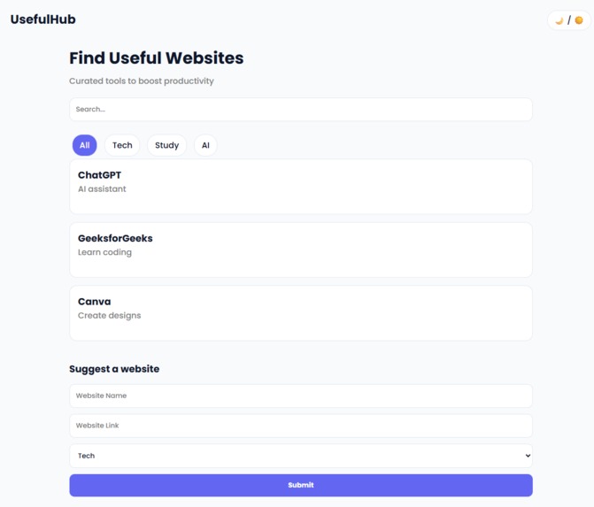 UsefulHub – screenshot 1