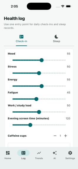 SleepSync Health and Sleep Risk Prevention System – screenshot 1