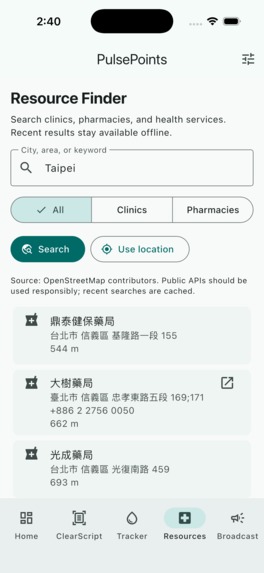 PulsePoints — Offline-First AI Health Companion – screenshot 2
