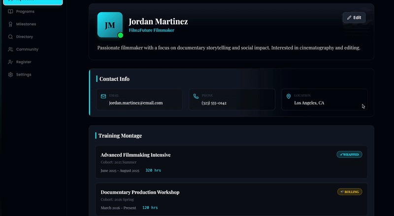 Film2Future Community Hub – screenshot 2