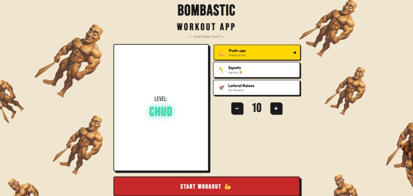 Bombastic Workout App – screenshot 1