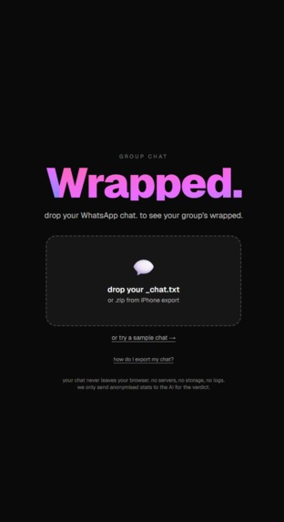 GroupChatWrapped – screenshot 1