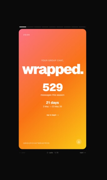 GroupChatWrapped – screenshot 2