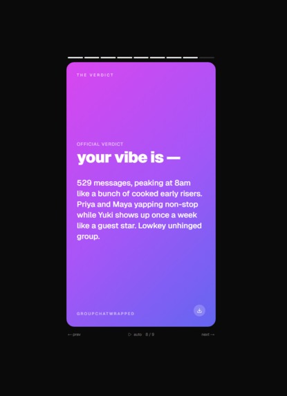 GroupChatWrapped – screenshot 4