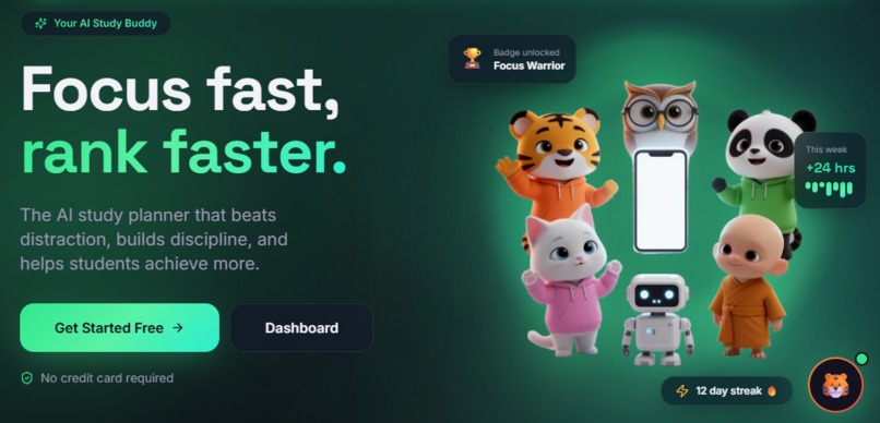 FocusBuddy — AI-Powered Productivity Assistant for Students – screenshot 1