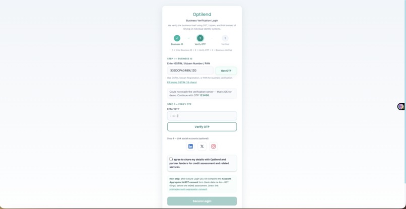 OptiLend – screenshot 2