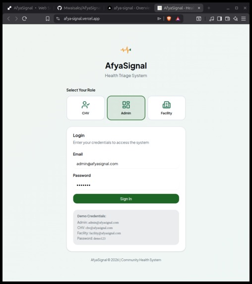 AfyaSignal – screenshot 1