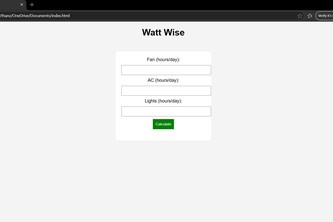 Watt Wise - Smart Energy Usage Analyzer