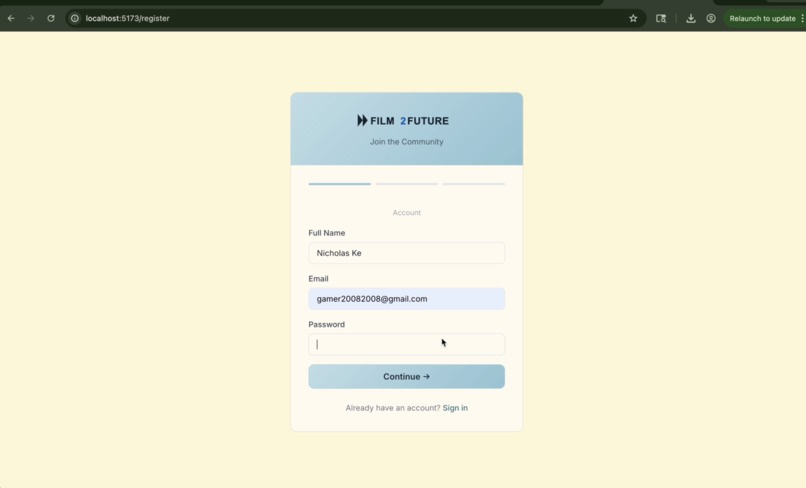 Film2Future Community Portal – screenshot 1