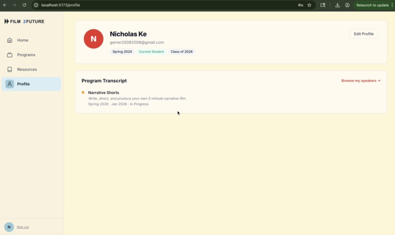 Film2Future Community Portal – screenshot 4