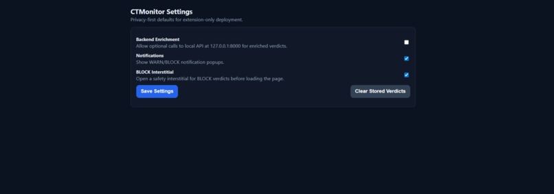 CT Monitor Extension – screenshot 1