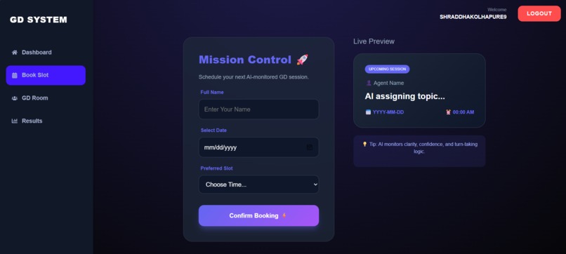 AI-Based Grooup Discussion  Evaluation System – screenshot 3