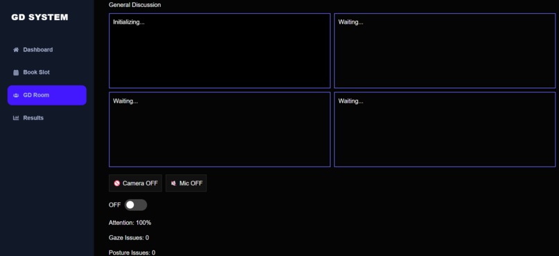 AI-Based Grooup Discussion  Evaluation System – screenshot 4