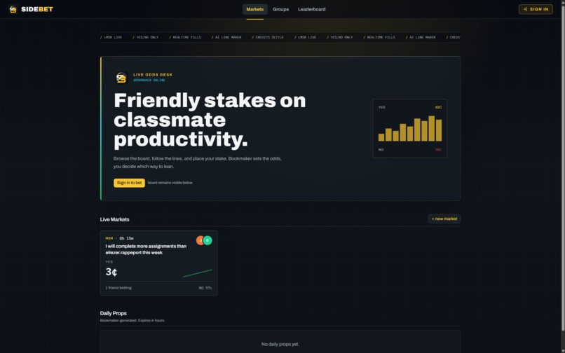 SideBet – screenshot 1