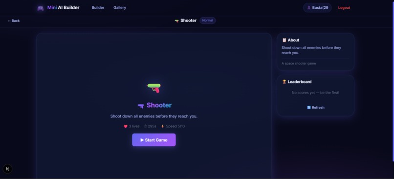 Mini Ai Game Builder – screenshot 2