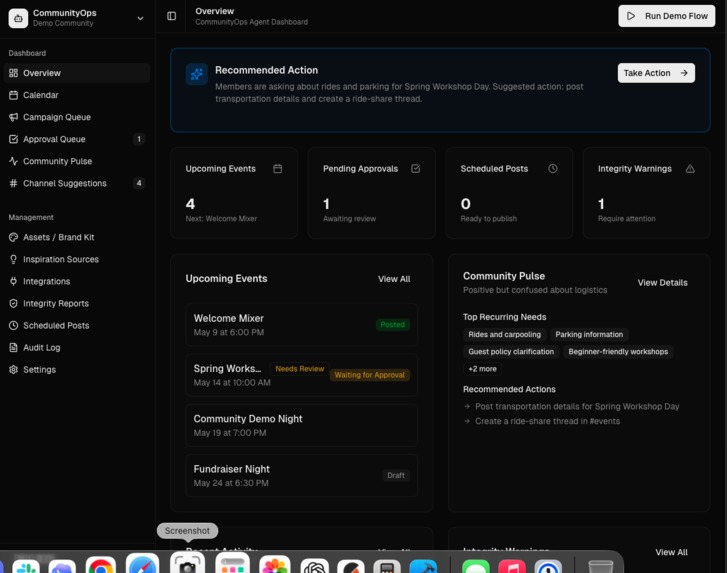 CommunityOps Agent – screenshot 1