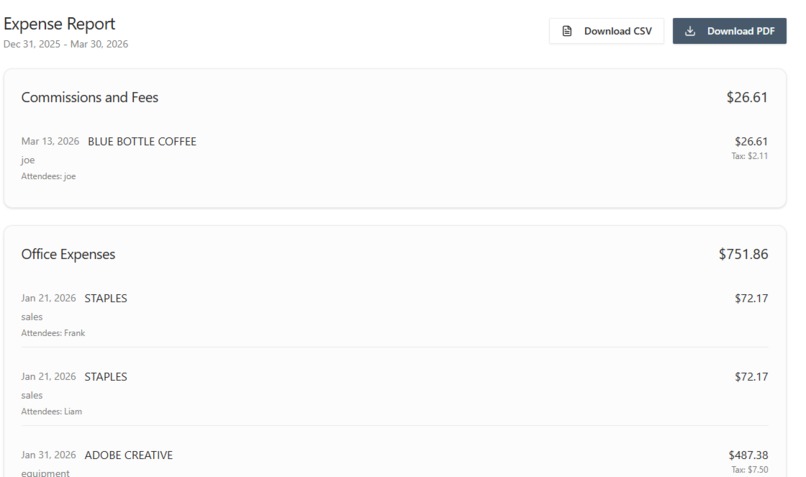 Receipt – screenshot 2