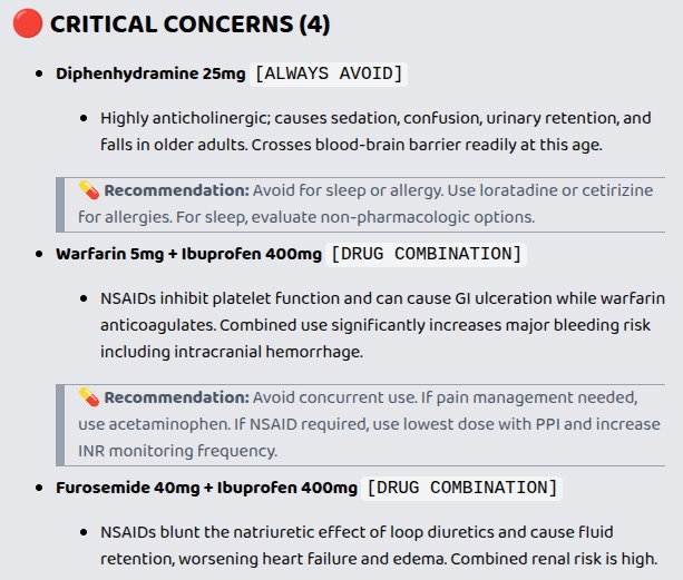 Polypharmacy Safety Checker – screenshot 4