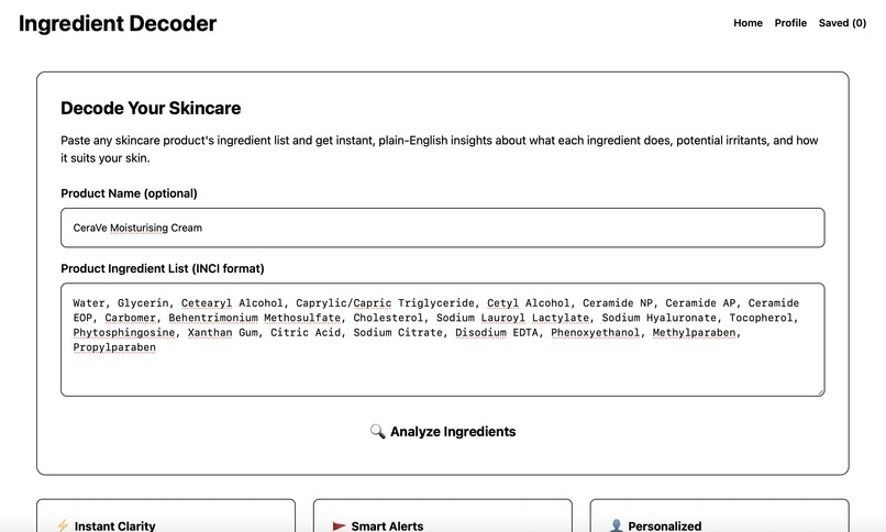 Ingredient Decoder – screenshot 1