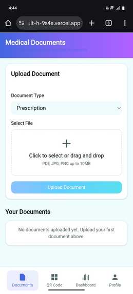 MediVault: Secure QR-Based Health Record Sharing – screenshot 4
