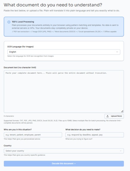 Plain – screenshot 2