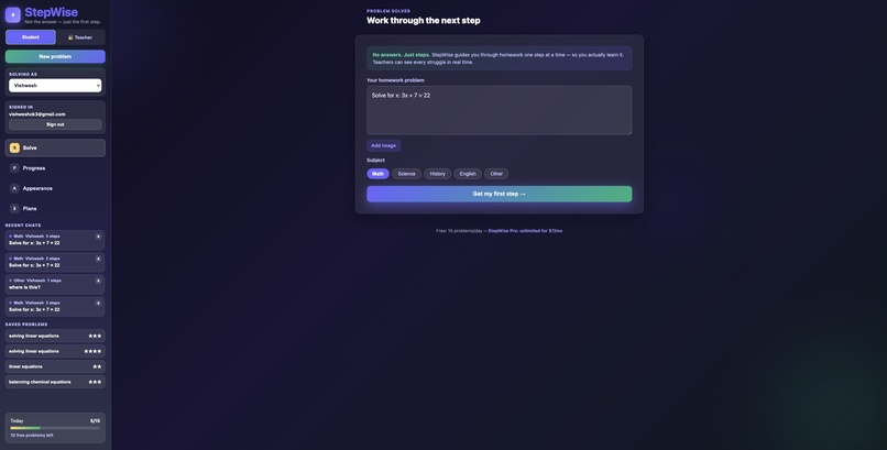 StepWise – screenshot 1